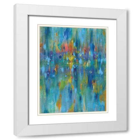 Electrified White Modern Wood Framed Art Print with Double Matting by Nai, Danhui