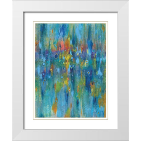 Electrified White Modern Wood Framed Art Print with Double Matting by Nai, Danhui