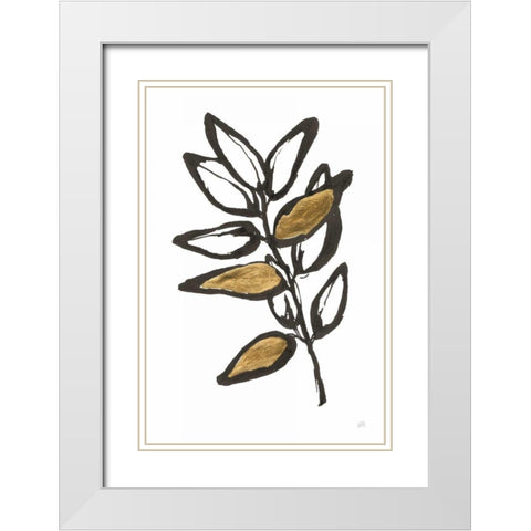 Leafed X White Modern Wood Framed Art Print with Double Matting by Paschke, Chris