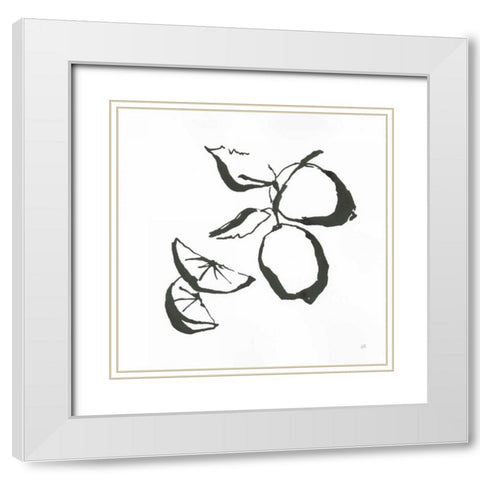 Limes BW White Modern Wood Framed Art Print with Double Matting by Paschke, Chris