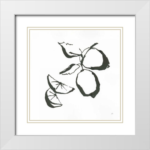 Limes BW White Modern Wood Framed Art Print with Double Matting by Paschke, Chris