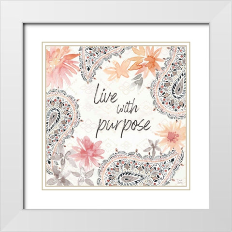 Kasbah Crush VI White Modern Wood Framed Art Print with Double Matting by June, Dina