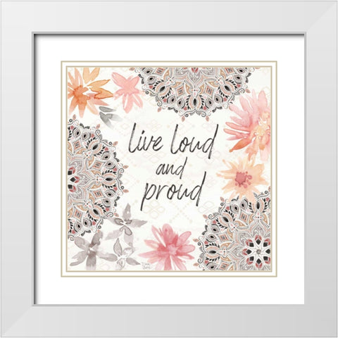 Kasbah Crush VIII White Modern Wood Framed Art Print with Double Matting by June, Dina