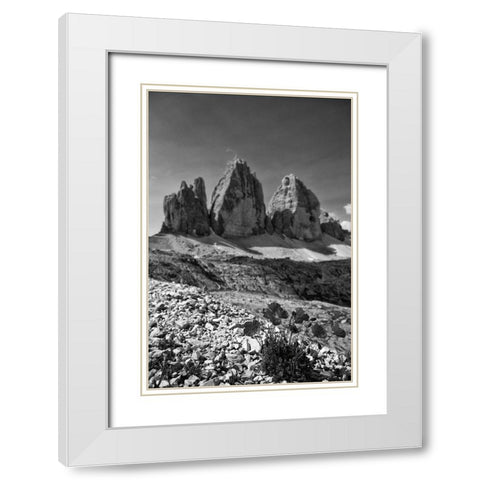 Dolomiti IV White Modern Wood Framed Art Print with Double Matting by Aledanda