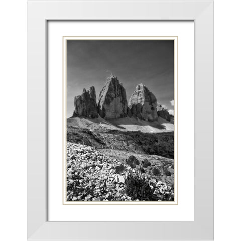Dolomiti IV White Modern Wood Framed Art Print with Double Matting by Aledanda