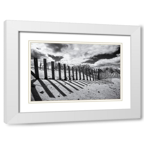 Nantucket Shadows White Modern Wood Framed Art Print with Double Matting by Aledanda