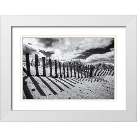 Nantucket Shadows White Modern Wood Framed Art Print with Double Matting by Aledanda