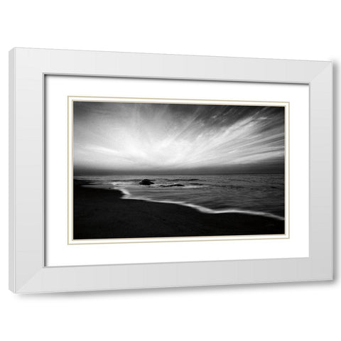 Nantucket Sky White Modern Wood Framed Art Print with Double Matting by Aledanda
