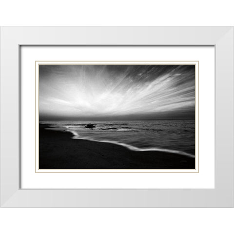 Nantucket Sky White Modern Wood Framed Art Print with Double Matting by Aledanda
