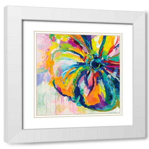 Engaging White Modern Wood Framed Art Print with Double Matting by Vertentes, Jeanette