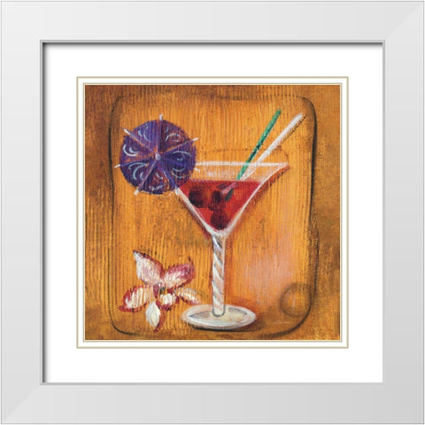 Cheers VII White Modern Wood Framed Art Print with Double Matting by Vassileva, Silvia