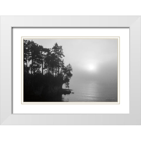Tongue Point White Modern Wood Framed Art Print with Double Matting by Marshall, Laura