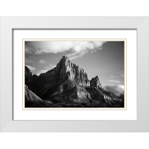 The Watchman I White Modern Wood Framed Art Print with Double Matting by Marshall, Laura