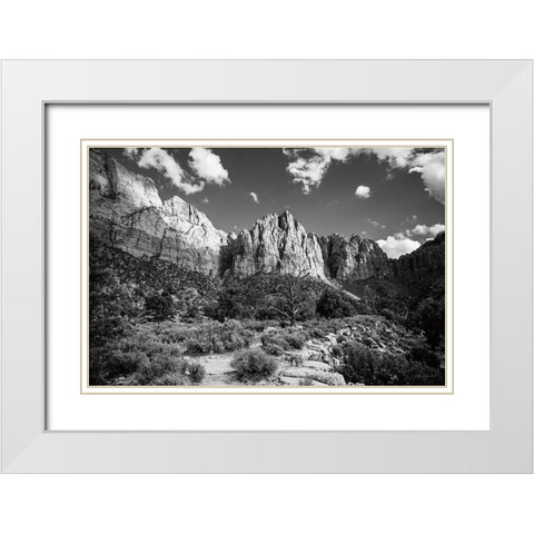 The Watchman II White Modern Wood Framed Art Print with Double Matting by Marshall, Laura