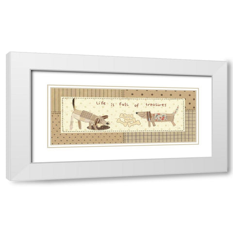 Walk in the Park II White Modern Wood Framed Art Print with Double Matting by Pela Studio