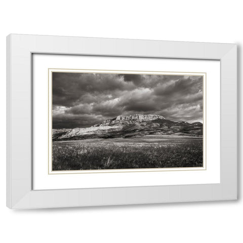 Castle Reef Mountain White Modern Wood Framed Art Print with Double Matting by Majchrowicz, Alan
