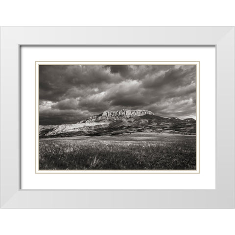 Castle Reef Mountain White Modern Wood Framed Art Print with Double Matting by Majchrowicz, Alan