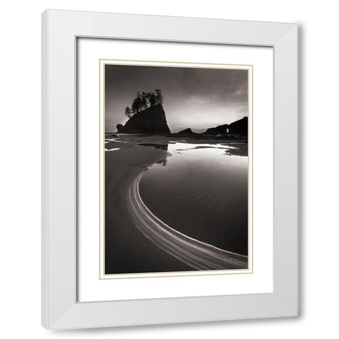 Coastal Evening White Modern Wood Framed Art Print with Double Matting by Majchrowicz, Alan