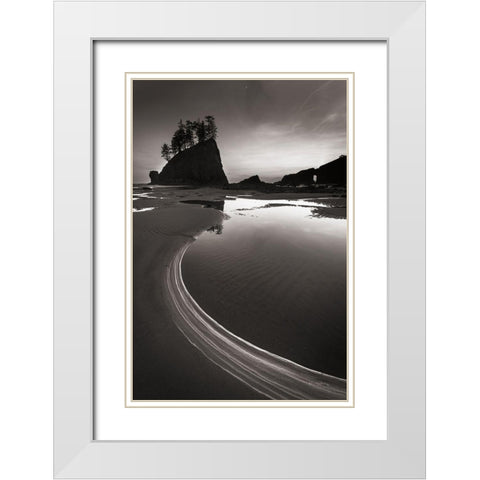 Coastal Evening White Modern Wood Framed Art Print with Double Matting by Majchrowicz, Alan