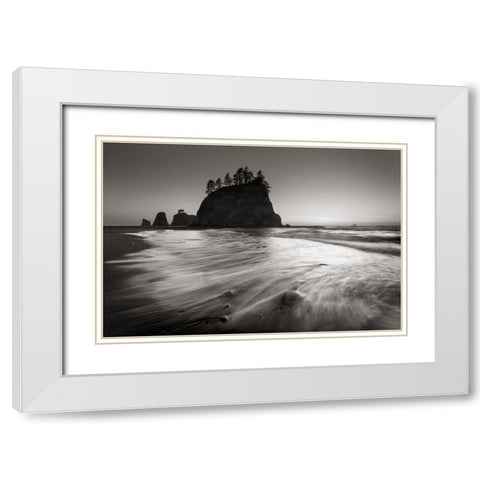 Little James Island White Modern Wood Framed Art Print with Double Matting by Majchrowicz, Alan