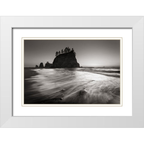 Little James Island White Modern Wood Framed Art Print with Double Matting by Majchrowicz, Alan