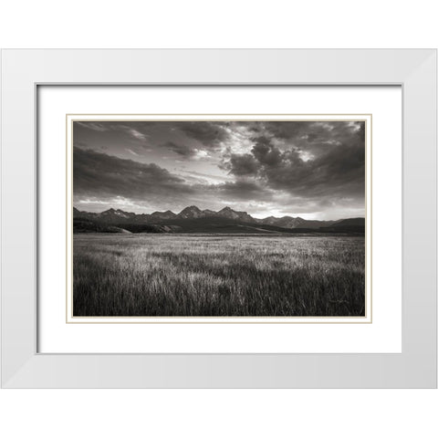 Stanley Basin Sawtooth Mountains Idaho White Modern Wood Framed Art Print with Double Matting by Majchrowicz, Alan