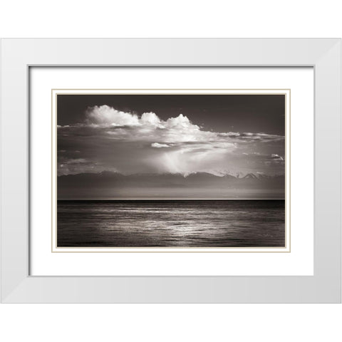 Straight of Juan de Fuca White Modern Wood Framed Art Print with Double Matting by Majchrowicz, Alan