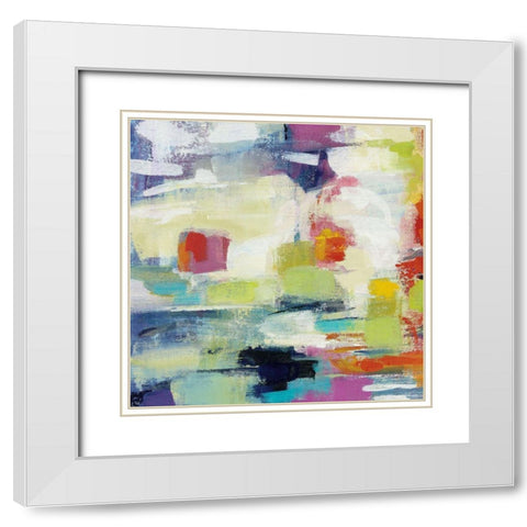 Island Town II Bright White Modern Wood Framed Art Print with Double Matting by Vassileva, Silvia