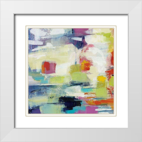 Island Town II Bright White Modern Wood Framed Art Print with Double Matting by Vassileva, Silvia