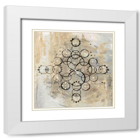 Neutral Mandala II Crop White Modern Wood Framed Art Print with Double Matting by Averinos, Melissa
