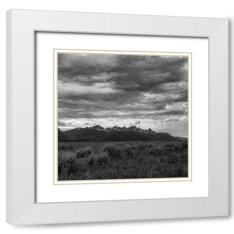 Grand Tetons II White Modern Wood Framed Art Print with Double Matting by Eichman, Andre