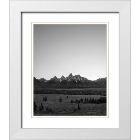 Grand Tetons III White Modern Wood Framed Art Print with Double Matting by Eichman, Andre