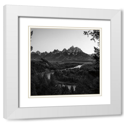 Grand Tetons IV White Modern Wood Framed Art Print with Double Matting by Eichman, Andre