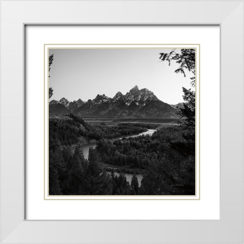 Grand Tetons IV White Modern Wood Framed Art Print with Double Matting by Eichman, Andre