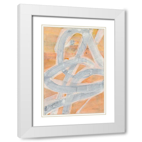 Intersections IV White Modern Wood Framed Art Print with Double Matting by Hristova, Albena
