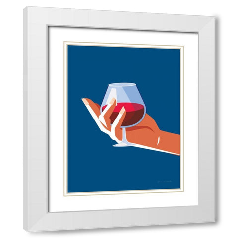 Cocktail Time III White Modern Wood Framed Art Print with Double Matting by Escalante, Omar