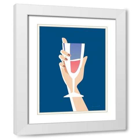 Cocktail Time IV White Modern Wood Framed Art Print with Double Matting by Escalante, Omar