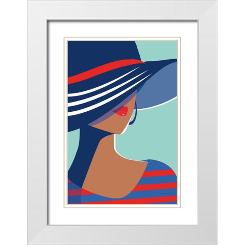 Beach Chic I White Modern Wood Framed Art Print with Double Matting by Escalante, Omar