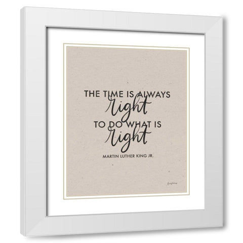 Words of Wisdom IV White Modern Wood Framed Art Print with Double Matting by Thorns, Becky