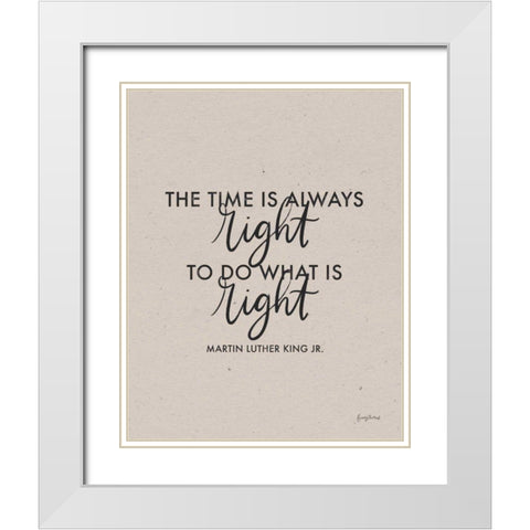 Words of Wisdom IV White Modern Wood Framed Art Print with Double Matting by Thorns, Becky