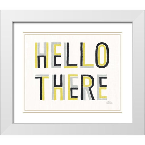Retro Words III Yellow Black White Modern Wood Framed Art Print with Double Matting by Marshall, Laura