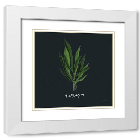 Herbs V Black White Modern Wood Framed Art Print with Double Matting by Thorns, Becky
