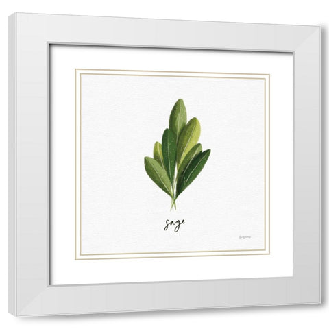 Herbs II White White Modern Wood Framed Art Print with Double Matting by Thorns, Becky