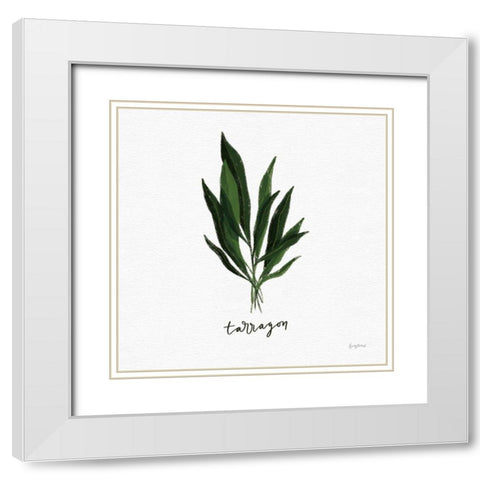 Herbs V White White Modern Wood Framed Art Print with Double Matting by Thorns, Becky