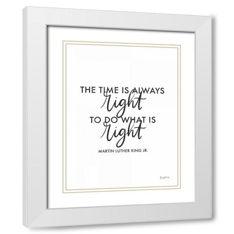 Words of Wisdom IV BW White Modern Wood Framed Art Print with Double Matting by Thorns, Becky