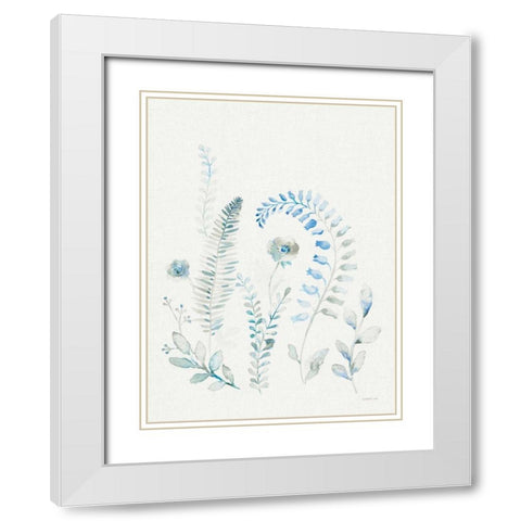 Malmo Garden II Linen White Modern Wood Framed Art Print with Double Matting by Nai, Danhui