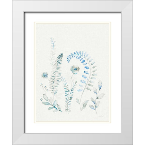 Malmo Garden II Linen White Modern Wood Framed Art Print with Double Matting by Nai, Danhui