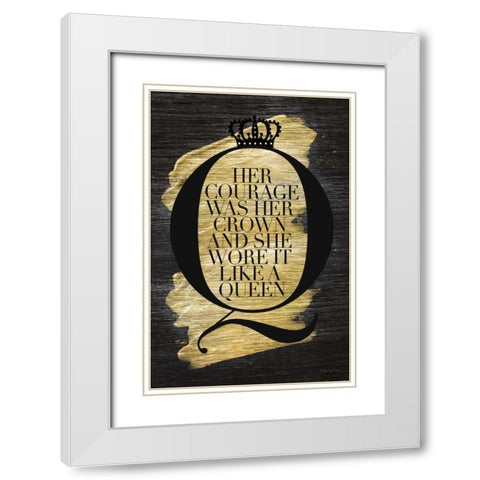 Gilded Life I White Modern Wood Framed Art Print with Double Matting by Charro, Mercedes Lopez