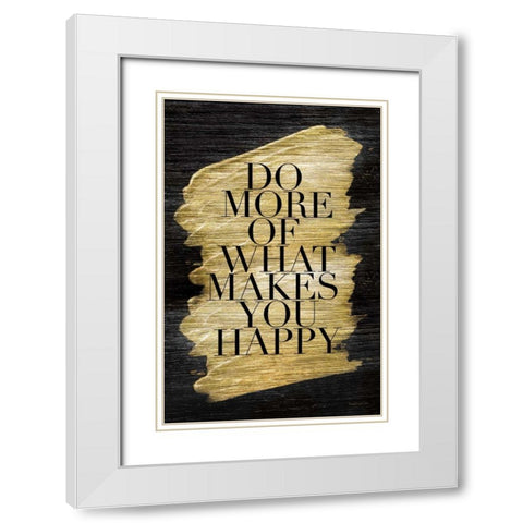 Gilded Life II White Modern Wood Framed Art Print with Double Matting by Charro, Mercedes Lopez