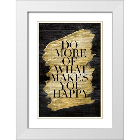 Gilded Life II White Modern Wood Framed Art Print with Double Matting by Charro, Mercedes Lopez